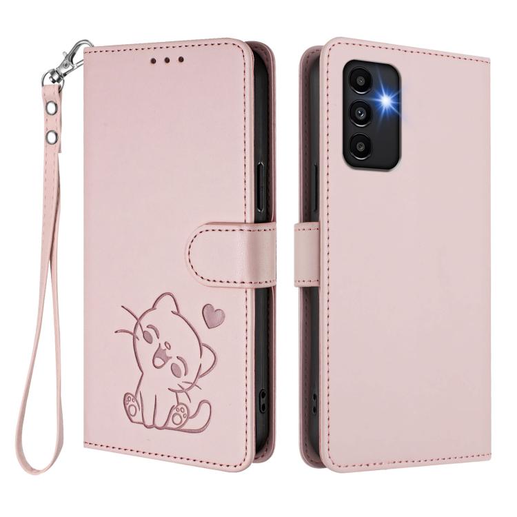 Custodia in pelle con ciondolo per Samsung Galaxy A13 4G e A53 5G