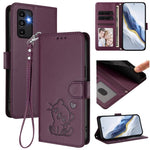 Custodia in pelle con ciondolo per Samsung Galaxy A13 4G e A53 5G