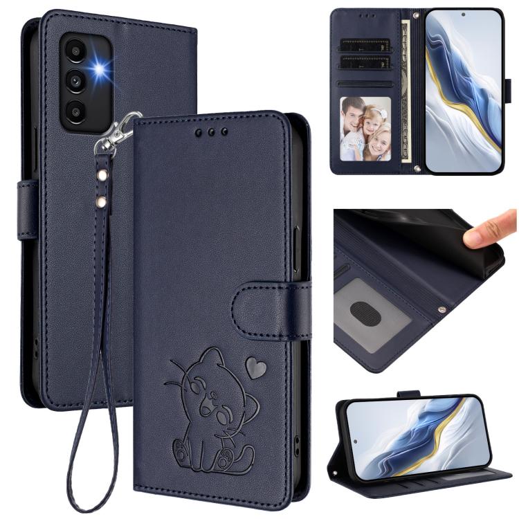 Custodia in pelle con ciondolo per Samsung Galaxy A13 4G e A53 5G