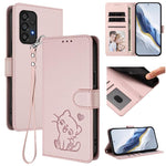 Custodia in pelle con ciondolo per Samsung Galaxy A13 4G e A53 5G