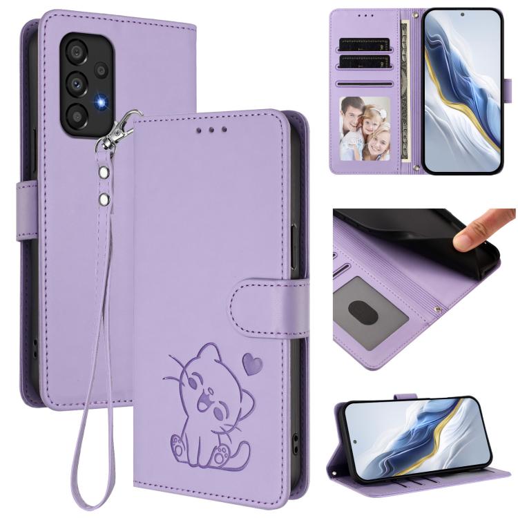 Custodia in pelle con ciondolo per Samsung Galaxy A13 4G e A53 5G