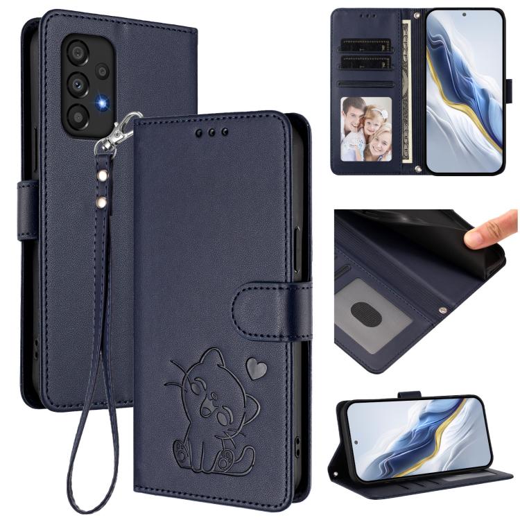 Custodia in pelle con ciondolo per Samsung Galaxy A13 4G e A53 5G