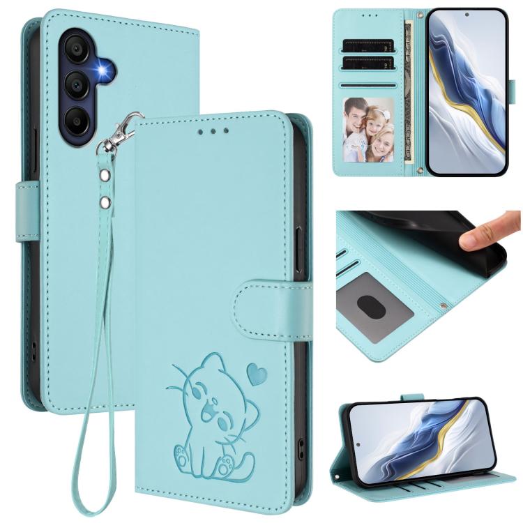 Custodia in pelle con ciondolo per Samsung Galaxy A16 4G/5G e A05s/F14 4G