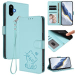 Custodia in pelle con ciondolo per Samsung Galaxy M16 5G e M06 5G
