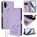 Custodia in pelle con ciondolo per Samsung Galaxy M16 5G e M06 5G