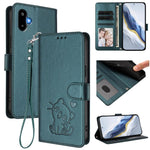 Custodia in pelle con ciondolo per Samsung Galaxy M16 5G e M06 5G