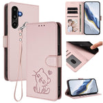Custodia in pelle con ciondolo per Samsung Galaxy M16 5G e M06 5G