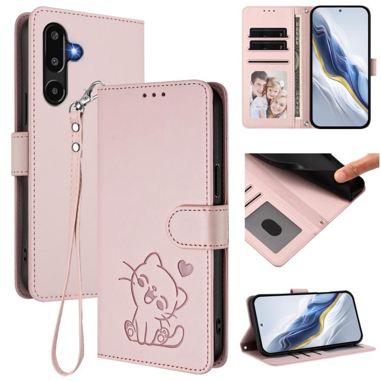 Custodia in pelle con ciondolo per Samsung Galaxy M16 5G e M06 5G