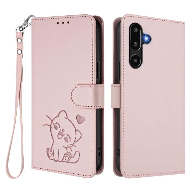 Custodia in pelle con ciondolo per Samsung Galaxy M16 5G e M06 5G