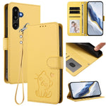 Custodia in pelle con ciondolo per Samsung Galaxy M16 5G e M06 5G