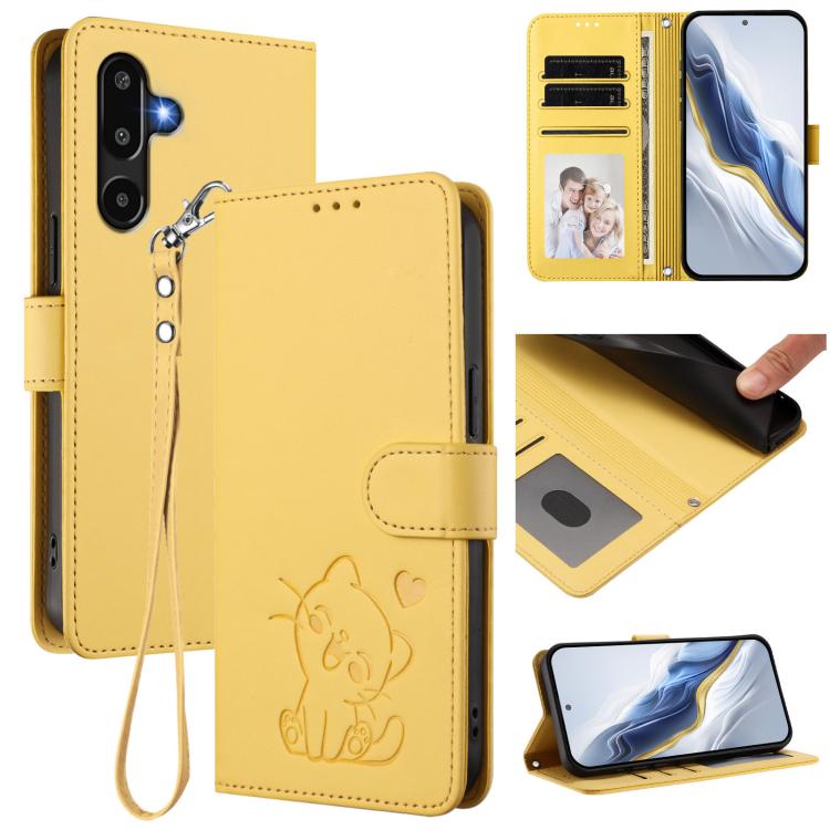 Custodia in pelle con ciondolo per Samsung Galaxy M16 5G e M06 5G