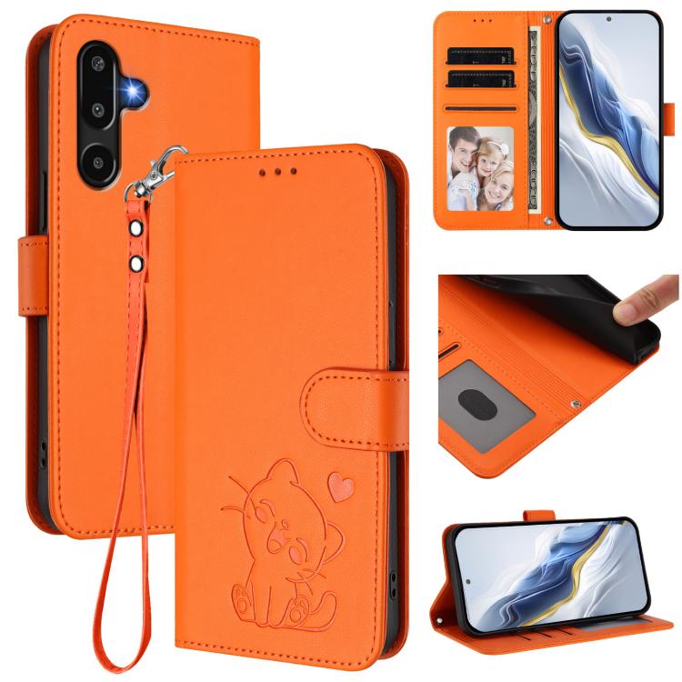 Custodia in pelle con ciondolo per Samsung Galaxy M16 5G e M06 5G