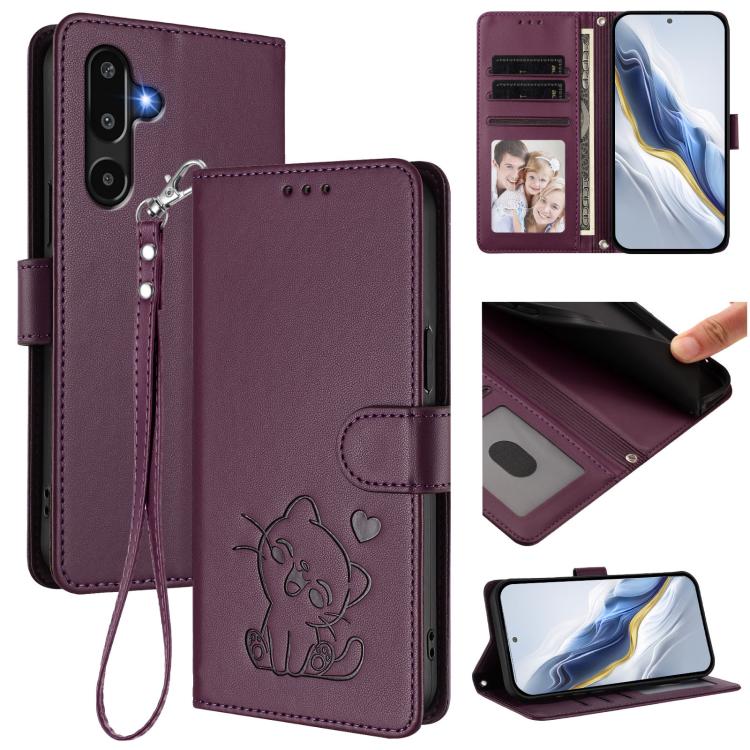 Custodia in pelle con ciondolo per Samsung Galaxy M16 5G e M06 5G