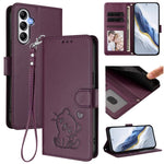 Custodia in pelle con ciondolo per Samsung Galaxy M54 5G, F54 5G e M14 5G