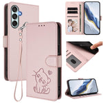 Custodia in pelle con ciondolo per Samsung Galaxy M35 5G e M55 / C55 e M55