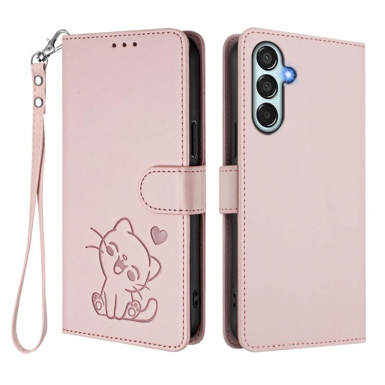 Custodia in pelle con ciondolo per Samsung Galaxy M35 5G e M55 / C55 e M55