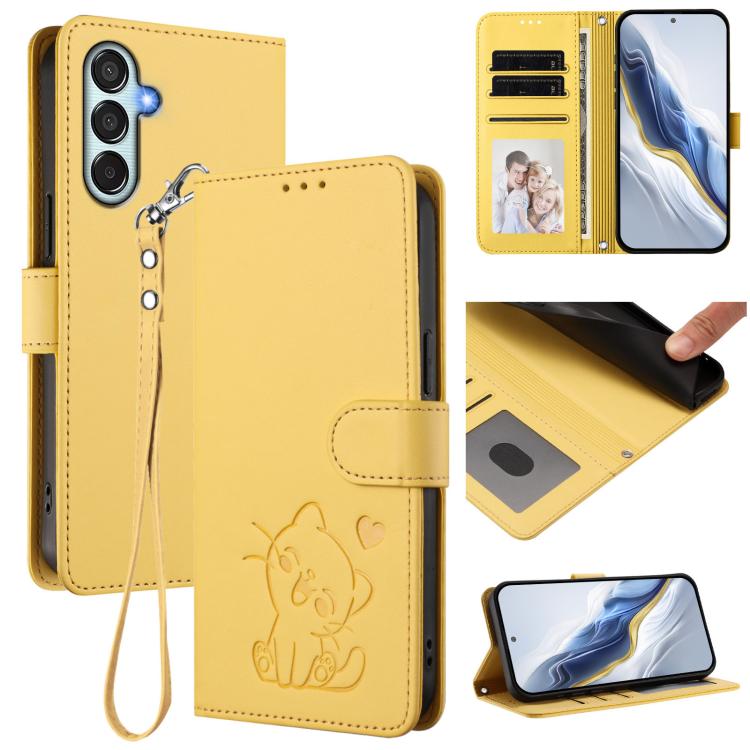 Custodia in pelle con ciondolo per Samsung Galaxy M35 5G e M55 / C55 e M55