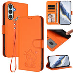 Custodia in pelle con ciondolo per Samsung Galaxy M35 5G e M55 / C55 e M55