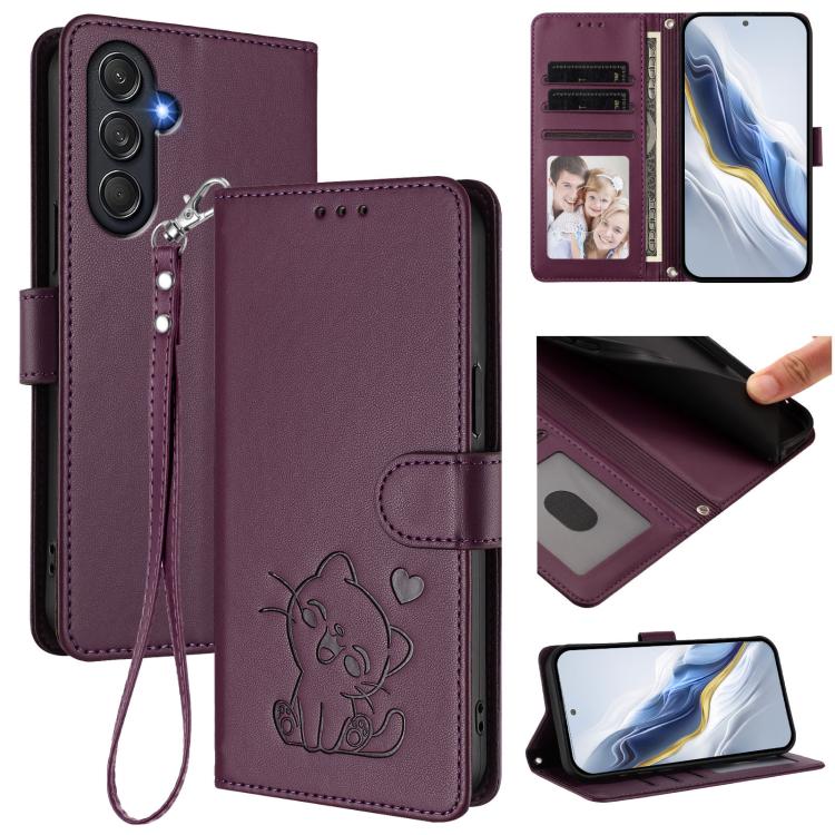 Custodia in pelle con ciondolo per Samsung Galaxy M54 5G, F54 5G e M14 5G