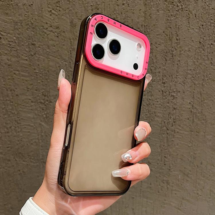 Cornice per obiettivo a contrasto di colore, custodia per telefono in TPU trasparente, For iPhone 18 Pro / 17 Pro, For iPhone 18 Pro Max / 17 Pro Max