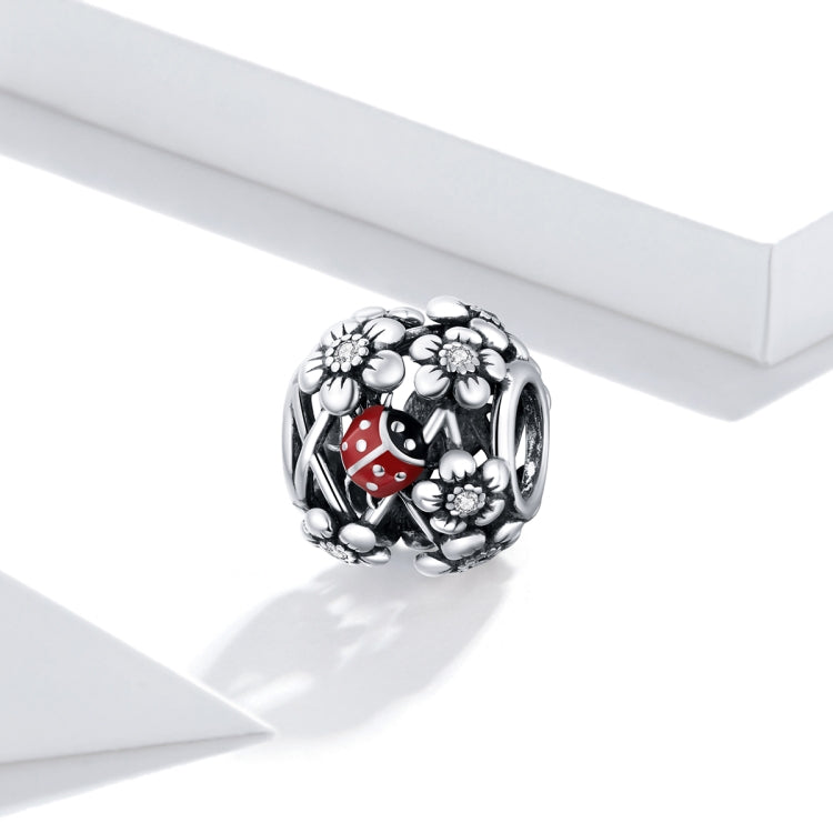 Perline coccinella in argento 925 per gioielli fai-da-te