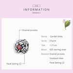 Perline coccinella in argento 925 per gioielli fai-da-te