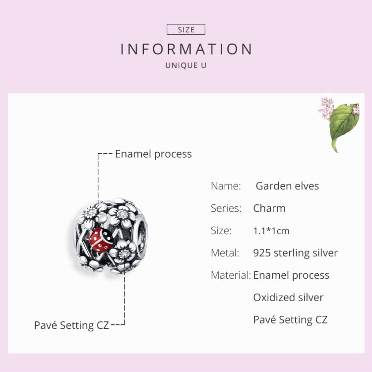 Perline coccinella in argento 925 per gioielli fai-da-te