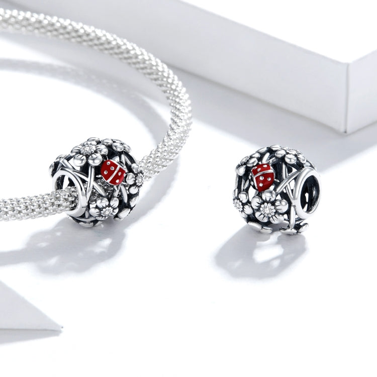 Perline coccinella in argento 925 per gioielli fai-da-te