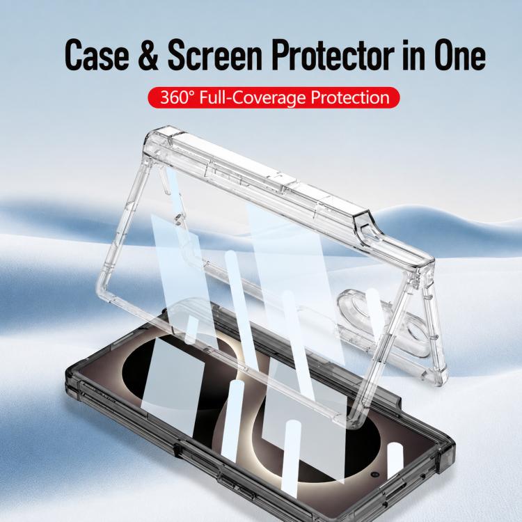 Custodia con cerniera airbag e supporto per Galaxy Z Fold8 Ultra 5G e Samsung