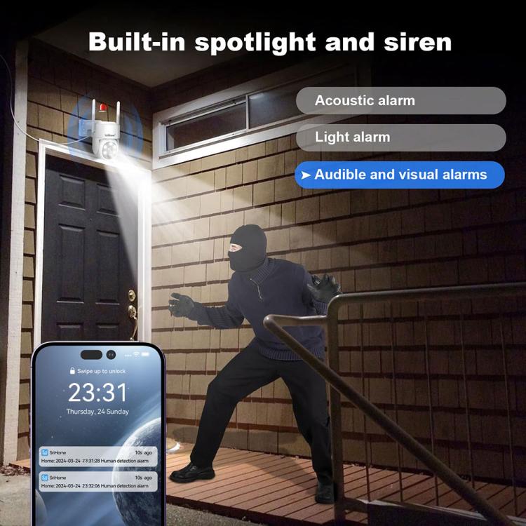 Sistema videosorveglianza wireless 4MP 2K con pannello solare