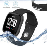 Cinturino in silicone tinta unita con fibbia a rivetto xDfind per Fitbit Versa 2 / Versa / Versa Lite, L