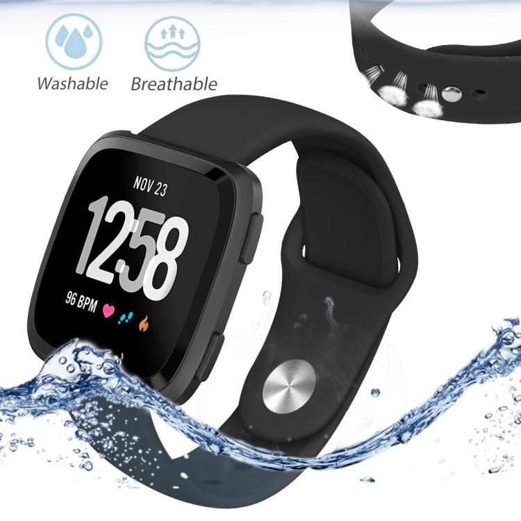 Cinturino in silicone tinta unita con fibbia a rivetto xDfind per Fitbit Versa 2 / Versa / Versa Lite, L