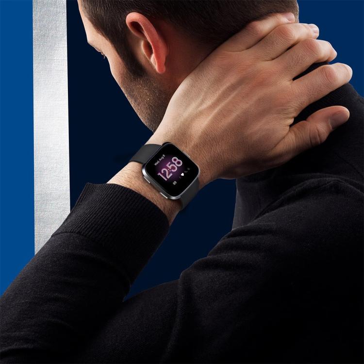 Cinturino in silicone tinta unita con fibbia a rivetto xDfind per Fitbit Versa 2 / Versa / Versa Lite, L