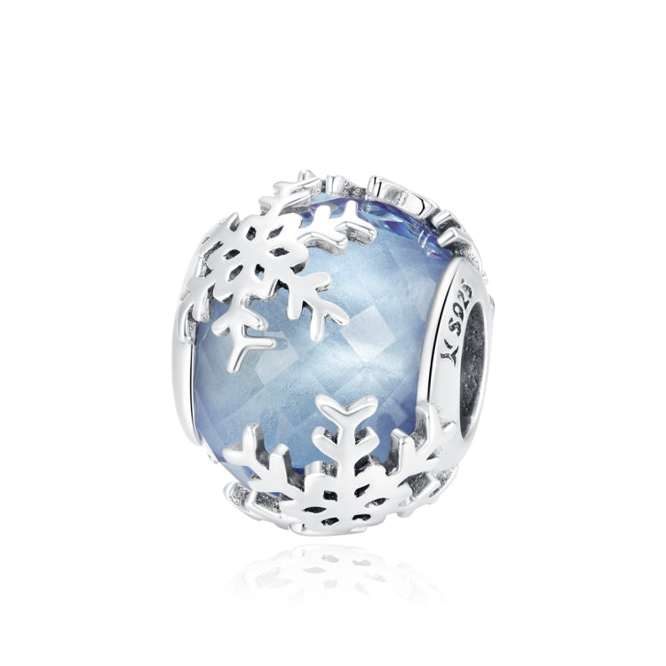 Perline cristallo fiocco di neve in argento 925 S925