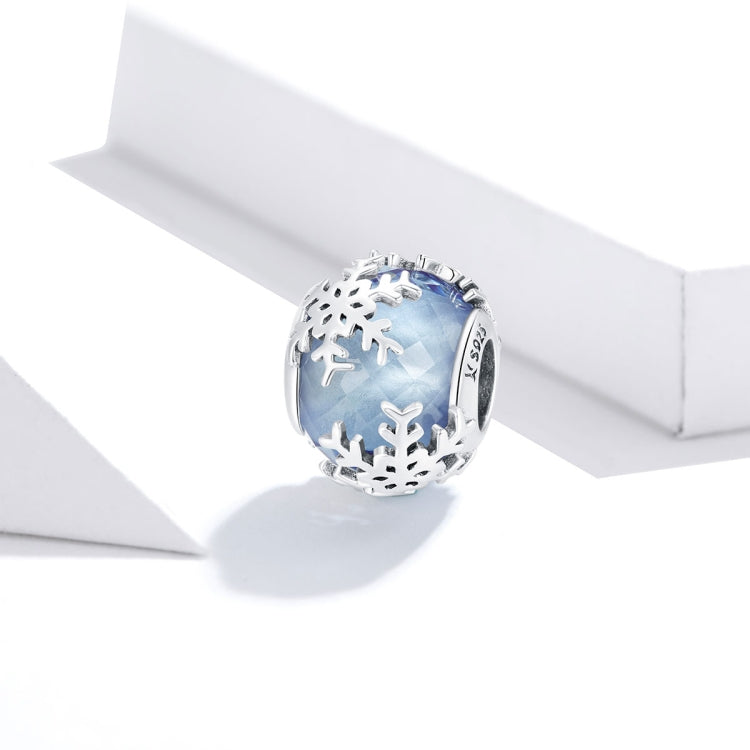 Perline cristallo fiocco di neve in argento 925 S925