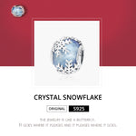 Perline cristallo fiocco di neve in argento 925 S925