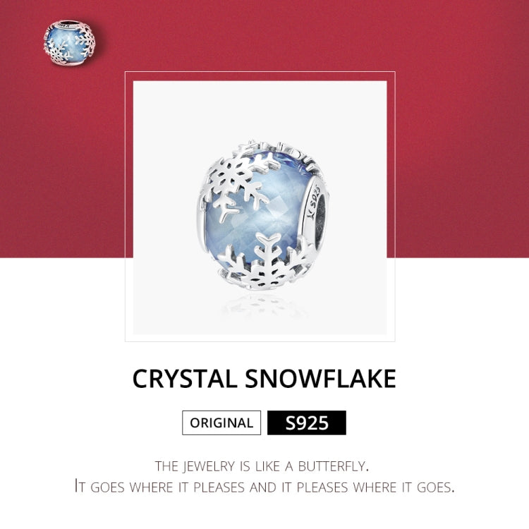 Perline cristallo fiocco di neve in argento 925 S925