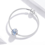 Perline cristallo fiocco di neve in argento 925 S925