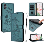 Custodia in pelle con motivo loto per Samsung Galaxy A05 M05 F05 4G e altri