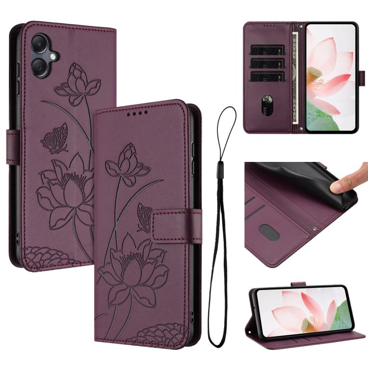 Custodia in pelle con motivo loto per Samsung Galaxy A05 M05 F05 4G e altri
