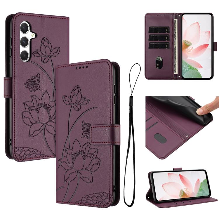 Custodia in pelle con motivo loto per Samsung Galaxy A05 M05 F05 4G e altri