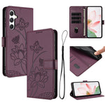 Custodia in pelle con motivo loto per Samsung Galaxy A05 M05 F05 4G e altri