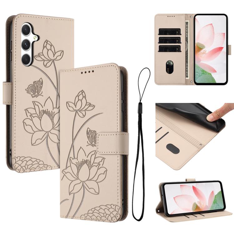 Custodia in pelle con motivo loto per Samsung Galaxy A05 M05 F05 4G e altri