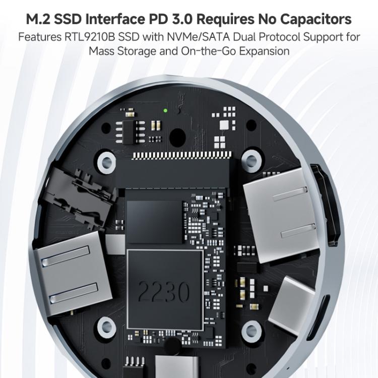 Custodia hard drive M.2 NVMe USB-C con ricarica PD 100W