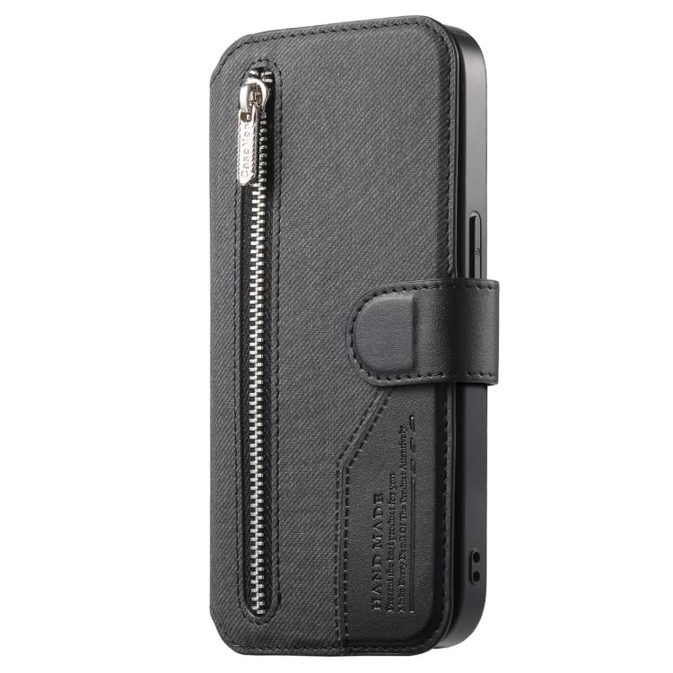 Portafoglio in pelle con cerniera e protezione antifurto per Galaxy S26 FE