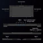 Monitor portatile triplo 13,3" Arie con USB e alimentatore PD