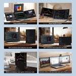 Monitor portatile triplo 13,3" Arie con USB e alimentatore PD