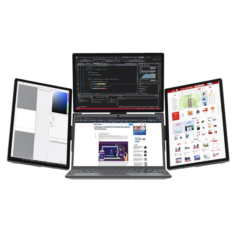 Arie Monitor Portatile 14" Triplo Display con USB-A 3.0
