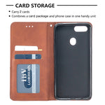 Custodia in pelle magnetica con supporto e slot per schede per OPPO A5