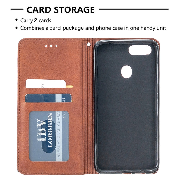 Custodia in pelle magnetica con supporto e slot per schede per OPPO A5